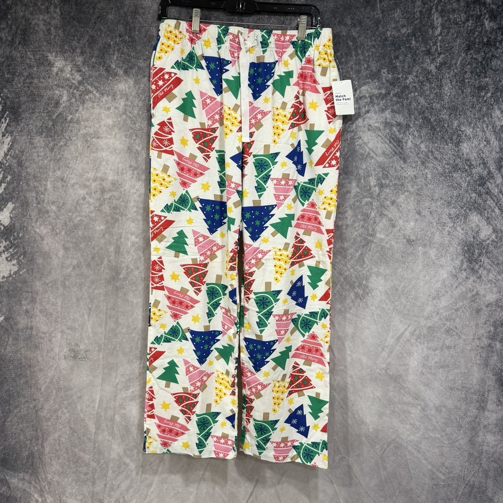 Old Navy Women's Holiday Themed Pajama Pants w/Christmas Tree All Over Print S